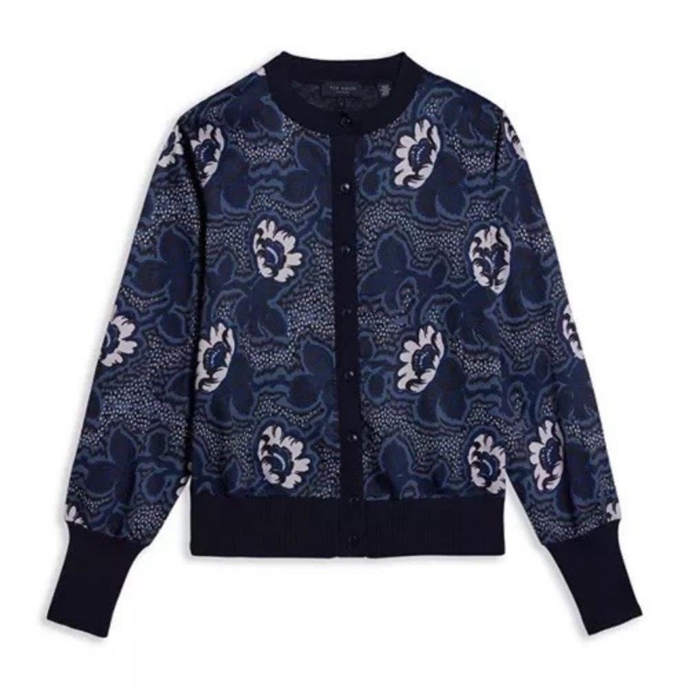 Ted Baker Blue Floral Cardigan